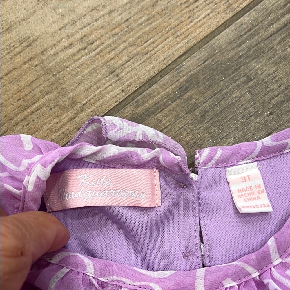 Kids Headquarters Purple Ruched Ruffled Sundress - Picture 2 of 5